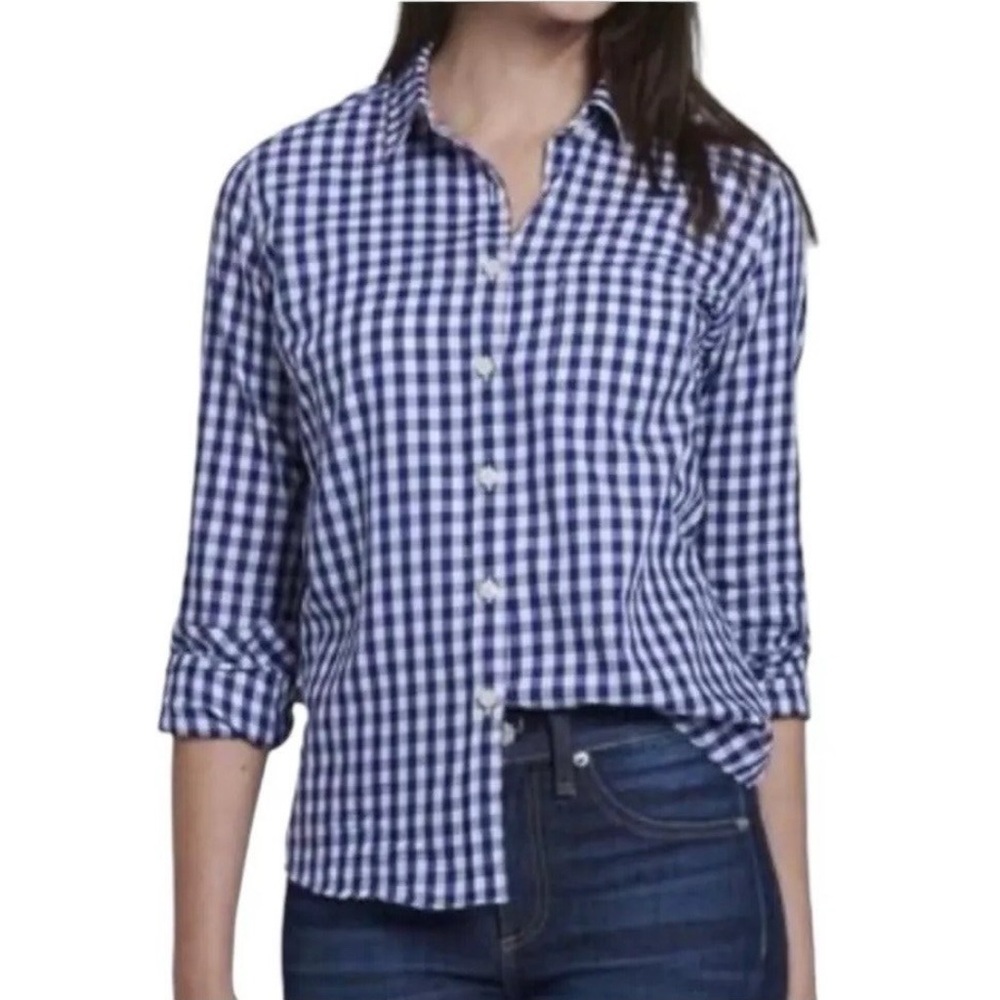 NWT:UNTUCKIT BELLEZA GINGHAM BUTTON DOWN SHIRT